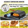 VEVOR Four à Pizza Extérieur Acier Inoxydable Boîte à Pizza Barbecue Gaz Bois Pierre Cuisson Céramique Cordiérite 30,5 cm Box su