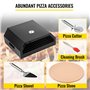 VEVOR Four à Pizza Extérieur Acier Inoxydable Boîte à Pizza Barbecue Gaz Bois Pierre Cuisson Céramique Cordiérite 30,5 cm Box su