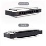 Harmonica Senior Bruce Harmonica 10 trous avec étui en laiton et acier inoxydable Argenté D