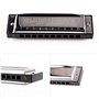 Harmonica Senior Bruce Harmonica 10 trous avec étui en laiton et acier inoxydable Argenté D