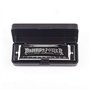 Harmonica Senior Bruce Harmonica 10 trous avec étui en laiton et acier inoxydable Argenté D