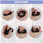 CAREDGO 4 PCS Exerciseur de Doigts en Silicone Musculation Main Hand Grip 30/40/50/60LB Entraîneur de Force de Préhension Muscul
