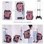 Sac à Dos pour Chat avec Roues Sac de Transport pour Chiot avec Filet Respirant et Ventilateur Cages pour Animaux Pliables sur C