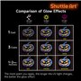 Shuttle Art Peinture Fluorescente, 12 Couleurs Kit Acrylique Luisant Dans Le Noir (2oz/60ml) avec Lampe UV, Glow in the Dark pou