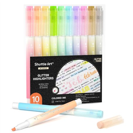 Shuttle Art Surligneurs Paillettes