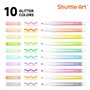 10 Fluo Surligneur Couleurs Vives à Pointe Biseautée