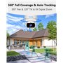 nicezing 4MP QHD Camera Surveillance WiFi Exterieure avec Gratuit Carte 32G, 360° Suivi Automatique IP Camera, Vision Nocturne C