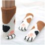 16 Pièces Chaussette pour Jambe de Chaise, Chaussette de Chaise, Chaussette de Chaise Tricotée, 4 Motifs Épaississent Anti-Rayur