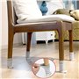 16 Pièces Chaussette pour Jambe de Chaise, Chaussette de Chaise, Chaussette de Chaise Tricotée, 4 Motifs Épaississent Anti-Rayur