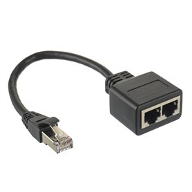 HUAREW Adaptateur Répartiteur RJ45 1 mâle vers 2 Femelles Ethernet Câble Extender pour Cat5 Cat5e Cat6 Cat7