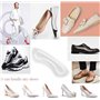 Lot de 16 protections de talon transparentes pour chaussures trop grandes, coussinets épais en gel pour chaussures contre les gl