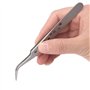 Lot de 2 pinces à épiler droites et incurvées pour extensions de cils individuelles 3D 5D