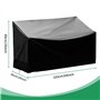 2 Places Étanche Housse Banc de Jardin Couverture Imperméable de Meubles de Jardin