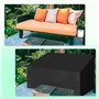 Housse Banc de Jardin, 2 Places Étanche Housse Banc de Jardin Couverture Imperméable de Meubles de Jardin, Anti-UV 210d Oxford C