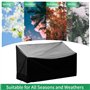 Housse Banc de Jardin, 2 Places Étanche Housse Banc de Jardin Couverture Imperméable de Meubles de Jardin, Anti-UV 210d Oxford C