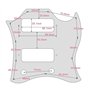 Pickguard pour guitare Gibson SG P90 (4 plis, marron tortue)