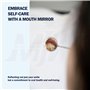 MJW 12 Pièces Dessus de Miroir à Poignée Dentaire - Dessus de Miroir Arrondi en Acier Inoxydable de 2,4 cm pour le Nettoyage des