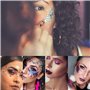 JEMESI Holographique Grosses Paillettes, 12 Couleurs Paillettes de Corps pour le Visage, Cosmetic Craft Glitter Set pour Résine,