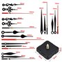7 Ensembles Quartz Mouvements Mécanisme Pièces, Mécanisme d'horloge Murale Silencieuse avec Les Aiguilles Alimentées par Piles, 