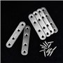 20 Pièces Équerre de Fixation Droit Plats, Patte Supports D’angle Plats, Pattes d'assemblage avec Vis, Droit Plat Plaque de Répa