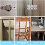 20 Pièces Équerre de Fixation Droit Plats, Patte Supports D’angle Plats, Pattes d'assemblage avec Vis, Droit Plat Plaque de Répa