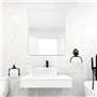 Porte-rouleau de papier toilette vintage rond en métal - Support mural en fer - Support rétro en bois - Accessoires de cuisine e