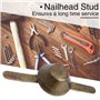 50pcs Rivets Goujon Clou, Rivets pour Cuir Sac à Main, Rivets Goujon Cône Pieds pour Décoration et Réparation d'Artisanat de Cui