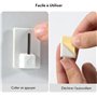Kolamom 20Pcs Crochets Rideau, Accroche Rideau sans Percage, Crochet Autocollant pour Cuisine, Bain, Blancs