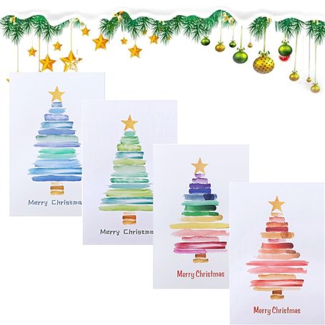 Noël Cartes de Vœux avec Enveloppe