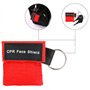 Homealexa 10pcs CPR Masque Keychain Kit d'urgence Sauvetage avec Bouteille à Sens Unique Barrière de Respiration pour Premiers S