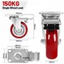 Roulette Charge Lourde Avec Frein - 100 mm - 600 kg - Caoutchouc plein silencieux -