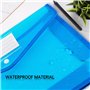 Pochette Plastique A4,6 Pcs Pochette Plastique Porte Documents A4 Grande Capacité,Pochette A Rabat Avec Bouton De Fermeture à Pr