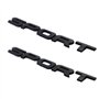 Lot de 2 emblèmes 3D en métal pour coffre de voiture - Noir