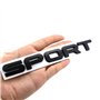 Lot de 2 emblèmes 3D en métal pour coffre de voiture - Noir