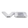Lot de 2 emblèmes V8 en métal 3D pour affichage du moteur V8 (argenté)