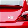 Lot de 2 emblèmes V8 en métal 3D pour affichage du moteur V8 (argenté)
