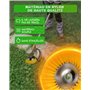 LADAMI Brosse de désherbage - 200 mm x 25,4 mm - Poils en nylon - Brosse en nylon - Pour débroussailleuse, débroussailleuse, dés