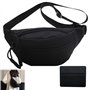Sac banane en velours côtelé pour femme - Petit sac banane réglable - Avec 1 porte-carte - Convient pour les sports de plein air