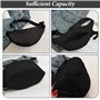 Sac banane en velours côtelé pour femme - Petit sac banane réglable - Avec 1 porte-carte - Convient pour les sports de plein air