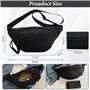 Sac banane en velours côtelé pour femme - Petit sac banane réglable - Avec 1 porte-carte - Convient pour les sports de plein air