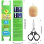3 Pièces 5m Peche Carpe Accessoires avec Ciseaux PVA Larges Accessoires de Pêche à la Carpe Sacs de Filet Soluble dans l'eau PVA