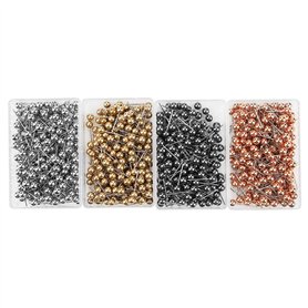 Akozon épingles de Couture 800 pièces 4 Couleurs Épingles Droites pour Faire Bijoux
