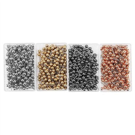 Akozon épingles de Couture 800 pièces 4 Couleurs Épingles Droites pour Faire Bijoux