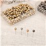 Akozon épingles de Couture 800 pièces 4 Couleurs Épingles Droites pour Faire Bijoux, épingles Droites Pins pour Couture, Bijoux 