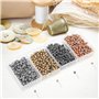 Akozon épingles de Couture 800 pièces 4 Couleurs Épingles Droites pour Faire Bijoux, épingles Droites Pins pour Couture, Bijoux 