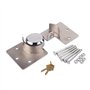 Kit de Moraillon pour Cadenas de Sécurité, Cadenas en Acier Chromé Très Résistant avec Base en Acier de 73 mm, Cadenas et Morail