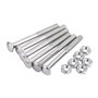 Kit de Moraillon pour Cadenas de Sécurité, Cadenas en Acier Chromé Très Résistant avec Base en Acier de 73 mm, Cadenas et Morail