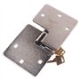 Kit de Moraillon pour Cadenas de Sécurité, Cadenas en Acier Chromé Très Résistant avec Base en Acier de 73 mm, Cadenas et Morail