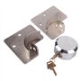 Kit de Moraillon pour Cadenas de Sécurité, Cadenas en Acier Chromé Très Résistant avec Base en Acier de 73 mm, Cadenas et Morail
