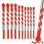 Lot de 10 Forets carrelage en porcelaine Ø 3-12 mm